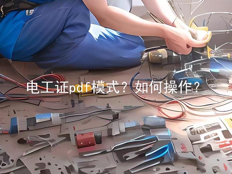 电工证pdf模式？如何操作？ 电工证pdf模式怎样能方便保存和传输？