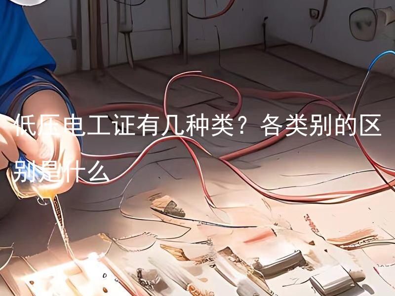 低压电工证有几种类？各类别的区别是什么
