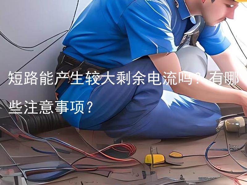 短路能产生较大剩余电流吗？有哪些注意事项？ 短路能产生较大剩余电流吗？需要注意哪些安全问题？